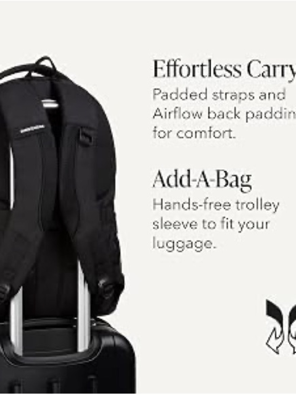 SWISSGEAR Cecil Laptop Backpack 27.3L, Fits 16-Inch Laptops, Black - Picture 11 of 12
